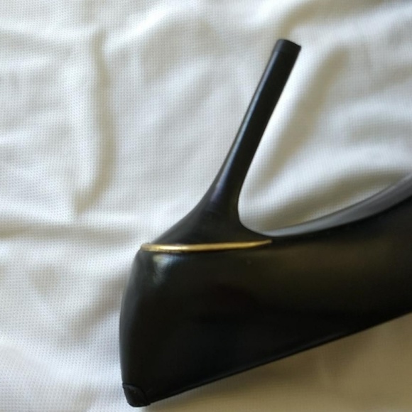 Ralph Lauren Sarina black satin heels - Picture 8 of 8